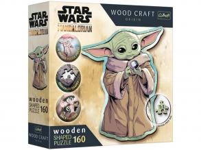 Wood Craft: Star Wars - A Mandalorián Grogu 160 db-os prémium fa puzzle - Trefl