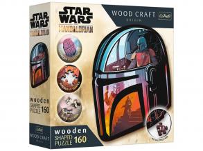 Wood Craft: Star Wars - A Mandalorián 160 db-os prémium fa puzzle - Trefl