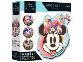 Wood Craft: Disney - Stílusos Minnie egér 160 db-os prémium fa puzzle - Trefl