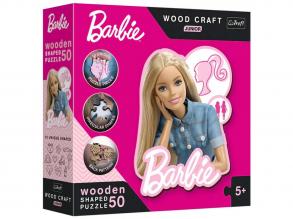 Wood Craft Junior: Csodálatos Barbie baba fa puzzle 50 db-os - Trefl