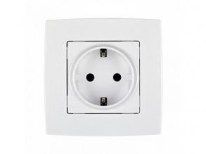 Dugalj , 16A , fehér metál