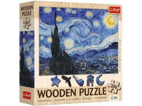 Van Gogh: Csillagos éj 200 db-os fa puzzle - Trefl