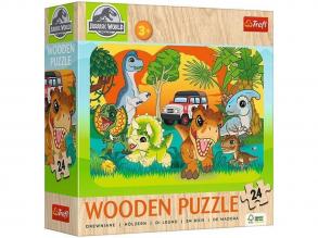 Jurassic World Ismerkedj a dinókkal 24db-os fa puzzle - Trefl