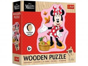 Minnie egér kontúros 50db-os fa puzzle - Trefl