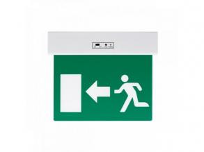 LED vészvilágító lámpatest , két oldalú , jobbra / balra ábra , fali- és mennyezeti szerelhetőség