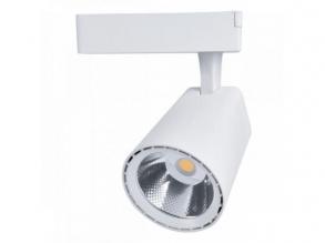 Sínes LED lámpa , track light , 1 fázisú , 2 pólusú , 20 Watt , 36° , természetes fehér , fehér , Elmark