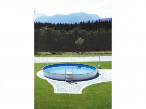 Fémvázas medence szett Styriapool, O 450 x 120 cm, acélfal 0,6 mm, fólia 0,8 mm homokszínű