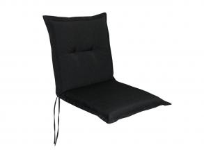 Manhattan prémium minőségű párna alacsony háttámlájú székekhez, antracit színű, mérete 99x49x8 cm