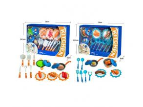 I'm a little Chef kék mini konyhai játékszett kétféle változatban 16db-os