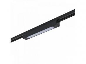 Sínes LED lámpa , track light , lineáris , 1 fázisú , 2 pólusú , 20 Watt , 34 cm , meleg fehér , fekete , Elmark