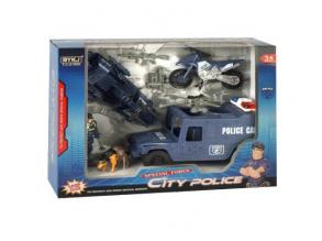 City Police nagy rendőrségi akció játékszett járművekkel és figurákkal