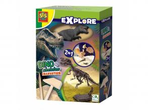 SES Explore: Dino és csontváz ásatás 2in1 - T-Rex