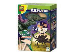 SES Explore: Dino és csontváz ásás 2in1 - Sztegoszaurusz