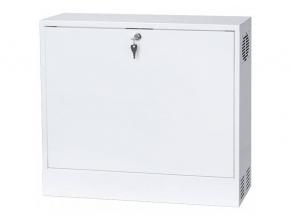 Stalflex CR19-2U-130-W 19" 2U 130 mm mély fehér fém ajtós fém szekrény