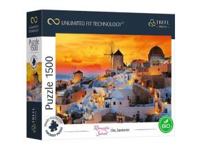 Romantikus naplemente, Oia, Santorini 1500db-os puzzle - Trefl