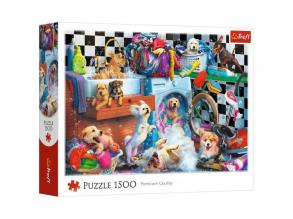 Kutyák a mosókonyhában 1500 db-os puzzle - Trefl