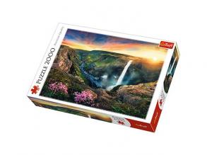 Haifoss vízesés, Izland puzzle 2000db-os - Trefl