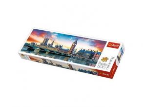 A Big Ben és a Westminsteri apátság, London Panoráma puzzle 500db-os - Trefl