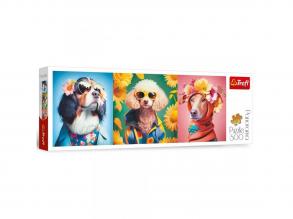 Kutya divatbemutató panoráma puzzle 500 db-os - Trefl