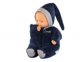 Corolle Mon Doudou Babipouce Blue Starry Dreams baba, kék ruhában, 28 cm