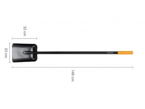 Fiskars Solid Fém lapát egyenes fogantyúval