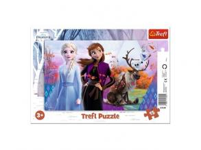 Jégvarázs 2: Anna és Elsa keretes puzzle 15db-os - Trefl