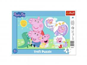 Peppa malac családi móka 15 db-os keretes puzzle - Trefl