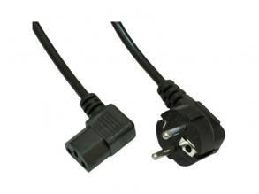Akyga AK-PC-02A 1,5m IEC C13 90° - CEE 7/7 tápkábel
