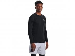 Ua Cg Armour Fitted Crew Under Armour férfi fekete színű training hosszú ujjú póló