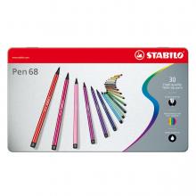 Stabilo Pen 68, 30 darab filctoll fémdobozban