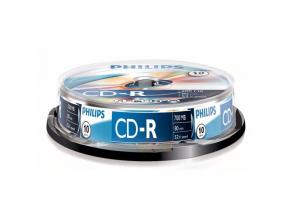 Philips CD-R80CB 52x cake box lemez 10db/csomag