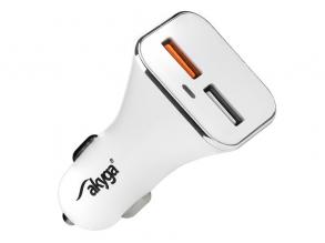 Akyga AK-CH-08 QC3.0 2xUSB 5-12V/3A/18W autós töltő