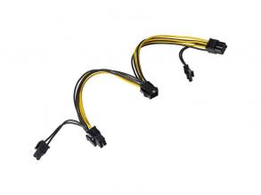 Akyga AK-CA-55 15cm 1x 6-tűs PCI Express - 2x 6+2-tűs PCI Express kábel