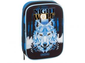 Ars Una: Nightwolf többszintes kihajtható tolltartó 15,5x22,5x4,5cm