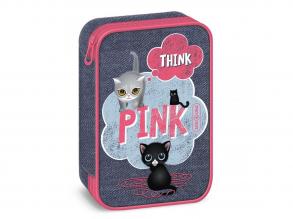 Ars Una: Think Pink többszintes kihajtható tolltartó 15,5x22,5x4,5cm