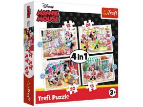 Minnie Egér és barátai 12,15,20,24db-os 4 az 1-ben puzzle - Trefl