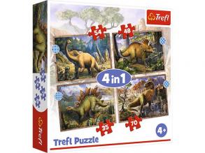 Érdekes dínók 4 az 1-ben puzzle - Trefl