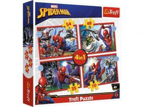 Trefl: A hős Pókember 4 az 1-ben puzzle - 35, 48, 54, 70 darabos