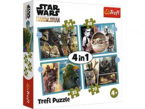 Trefl: Star Wars Mandalorian 4 az 1-ben puzzle - 35, 48, 54, 70 darabos