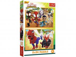 Spidey és a dinók 2x24db-os puzzle - Trefl