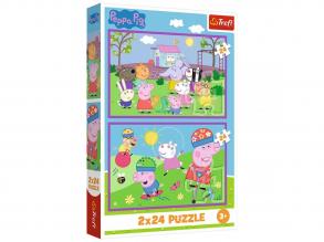 Peppa a játszótéren 2x24db-os puzzle - Trefl