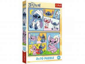 Stitch és barátai 2x70db-os puzzle - Trefl