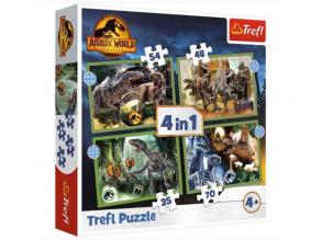 Jurrasic World 4 az 1-ben puzzle - Trefl