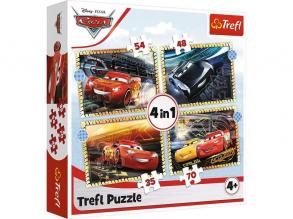 Trefl: Verdák 3 - Vigyázz,kész,rajt 4 az 1-ben puzzle - 35, 48, 54, 70 darabos