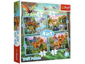 Dinoszauruszok 4az1-ben puzzle szett - Trefl