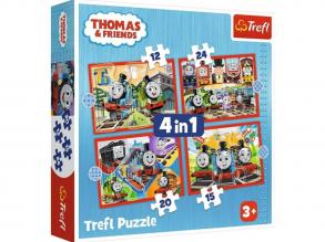 Thomas a gőzmozdony 4 az 1-ben puzzle - Trefl