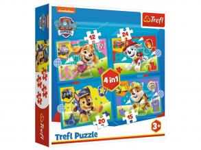 Mancs Orjárat: Szaladgáló kutyusok 4 az 1-ben puzzle szett - Trefl