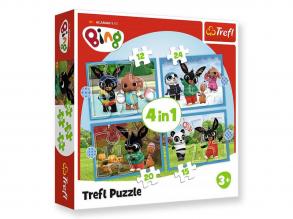 Bing és barátai Boldog Bing 4 az 1-ben puzzle szett - Trefl