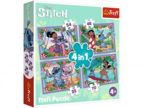 Disney Lilo&Stitch orült napja 4 az 1-ben puzzle szett - Trefl