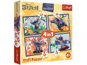 Disney: Stitch nyaralása 4 az 1-ben puzzle - Trefl